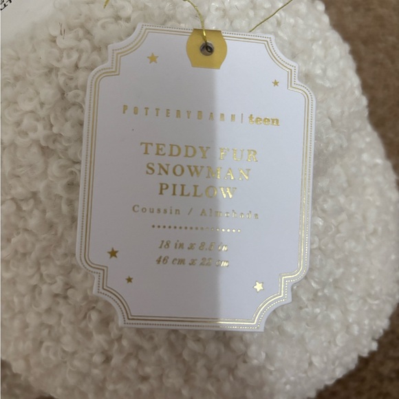 NWT Pottery Barn snowman pillow - Picture 2 of 2